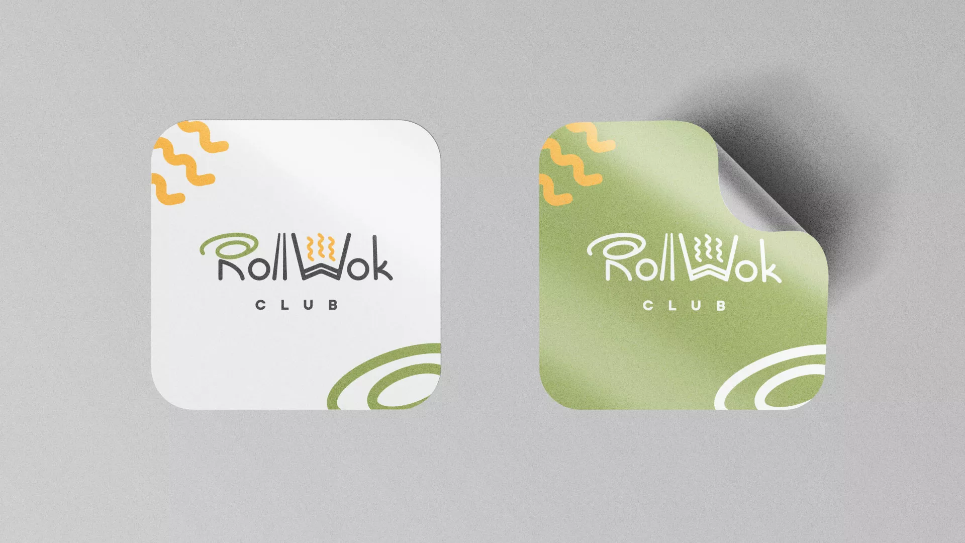 Разработка логотипа и фирменного стиля суши-бара «Roll Wok Club» в Ивделе